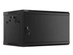 SZAFA INSTALACYJNA RACK WISZĄCA 19" 6U 600X450 CZARNA DRZWI METALOWE LANBERG (FLAT PACK)