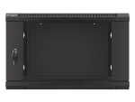 SZAFA INSTALACYJNA RACK WISZĄCA 19" 6U 600X600 CZARNA LANBERG (FLAT PACK) V2