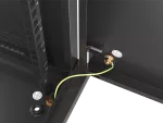 SZAFA INSTALACYJNA RACK WISZĄCA 19" 9U 600X450 CZARNA DRZWI METALOWE LANBERG (FLAT PACK)