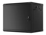 SZAFA INSTALACYJNA RACK WISZĄCA 19" 9U 600X450 CZARNA DRZWI METALOWE LANBERG (FLAT PACK)
