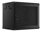 SZAFA INSTALACYJNA RACK WISZĄCA 19" 9U 600X450 CZARNA DRZWI PERFOROWANE LANBERG (FLAT PACK)