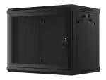 SZAFA INSTALACYJNA RACK WISZĄCA 19" 9U 600X450 CZARNA DRZWI PERFOROWANE LANBERG (FLAT PACK)
