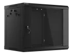 SZAFA INSTALACYJNA RACK WISZĄCA 19" 9U 600X450 CZARNA LANBERG (FLAT PACK) V2