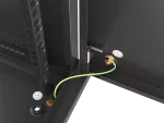 SZAFA INSTALACYJNA RACK WISZĄCA 19" 9U 600X600 CZARNA DRZWI METALOWE LANBERG (FLAT PACK)