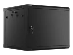SZAFA INSTALACYJNA RACK WISZĄCA 19" 9U 600X600 CZARNA DRZWI METALOWE LANBERG (FLAT PACK)