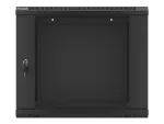 SZAFA INSTALACYJNA RACK WISZĄCA 19" 9U 600X600 CZARNA LANBERG (FLAT PACK) V2