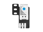 TERMOSTAT ZAMYKAJĄCY 10A DO SZAF Z UCHEM MONTAŻOWYM (RACK) I KOSTKĄ ELEKTRYCZNĄ SZARY LANBERG