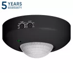 Czujnik ruchu PIR 360°, 1200 W, czarny