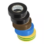 Zestaw 5 taśm, grubość 0.13mm, szerokość 15mm, długość 10m, 2x czarna, brązowa, niebieska, żółtozielona