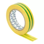 Taśma izolacyjna żółto/zielona,grubość 0,13 mm, szerokość 15mm, długość 10 m