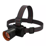 Latarka czołowa LED 3 W, 300 lm, 1200 mAh, ruchoma głowica, zoom