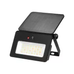 LUNERA LED 10 W, naświetlacz solarny z czujnikiem ruchu PIR, 700 lm, CCT, IP54, 2400 mAh, czarny