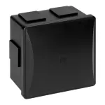 Puszka hermetyczna 80x80x40, 6 dławików, kwadratowa, odporna na UV, czarna, IP44