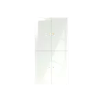 Dotykowy panel szklany, podwójny, 4 pól dotykowych, biały
