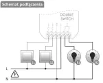DOUBLE SWITCH 2 kanałowy przekaźnik Wi-Fi 230V