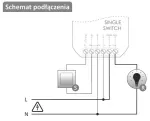 SINGLE SWITCH Pojedynczy przekaźnik Wi-Fi 230V