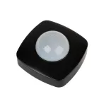 Czujnik ruchu PIR z funkcją obecności, IP-65, sufitowy, 360°, 10A, 230V, czarny