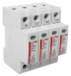 Ogranicznik przepięć typ T2+T3, biegun 3+NPE, In: 10kA (8/20), Imax: 20kA, Uc: 255-385V RSP-T2T3-AC/3+NPE
