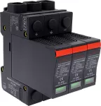 Ogranicznik przepięć typ T1+T2, 3 bieguny, 1200 V DC, Imax: 65kA, In: 25kA, Iimp: 12.5 kA (10/350) RSP-PV12.5-1200-3P