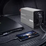 Qoltec Przetwornica napięcia MS Wave | 12V na 230V | 300/600W | USB | Kompatybilna z LiFePO4 GEL AGM 