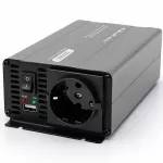 Qoltec Przetwornica napięcia MS Wave | 12V na 230V | 500/1000W | USB | Kompatybilna z LiFePO4 GEL AGM 
