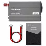 Qoltec Przetwornica napięcia MS Wave | 12V na 230V | 500/1000W | USB | Kompatybilna z LiFePO4 GEL AGM 