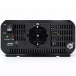Qoltec Przetwornica napięcia MS Wave | 12V na 230V | 1000/2000W | USB | Kompatybilna z LiFePO4 GEL AGM
