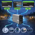Qoltec Przetwornica napięcia MS Wave | 12V na 230V | 2000/4000W | USB | Kompatybilna z LiFePO4 GEL AGM