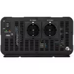 Qoltec Przetwornica napięcia MS Wave | 12V na 230V | 3000/6000W | USB | Kompatybilna z LiFePO4 GEL AGM