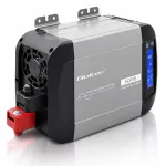 Qoltec Przetwornica napięcia Pure Sine Wave | 12V na 230V | 300/600W | LCD | USB | USB-C | Kompatybilna z LiFePO4 GEL AGM