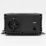 Qoltec Przetwornica napięcia Pure Sine Wave | 12V na 230V | 300/600W | LCD | USB | USB-C | Kompatybilna z LiFePO4 GEL AGM