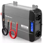 Qoltec Przetwornica napięcia Pure Sine Wave | 12V na 230V | 1500/3000W | LCD | USB | USB-C | Kompatybilna z LiFePO4 GEL AGM