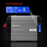 Qoltec Przetwornica napięcia Pure Sine Wave | 12V na 230V | 1500/3000W | LCD | USB | USB-C | Kompatybilna z LiFePO4 GEL AGM