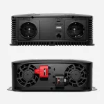 Qoltec Przetwornica napięcia Pure Sine Wave | 12V na 230V | 2500/5000W | LCD | USB | USB-C | Kompatybilna z LiFePO4 GEL AGM