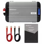 Qoltec Przetwornica napięcia Pure Sine Wave | 12V na 230V | 2500/5000W | LCD | USB | USB-C | Kompatybilna z LiFePO4 GEL AGM