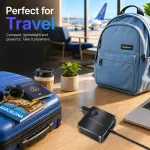 Qoltec Ładowarka sieciowa GaN Super Fast 100W | USB-C PD | 5-20V | 3-5A | Laptop | MacBook | Smartfon | kabel 1.8m
