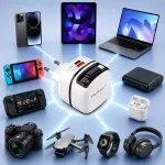 Qoltec Ładowarka sieciowa GaN Super Fast 65W | USB-C PD PPS | 5-20V | 3-3.25A | Laptop | MacBook | Smartfon | wysuwany kabel