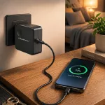 Qoltec Ładowarka sieciowa GaN Super Fast 65W | USB-C PD PPS | 5-21V | 3-3.25A | Laptop | MacBook | Smartfon | kabel 1.8m