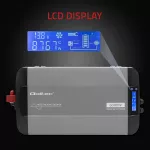 Qoltec Przetwornica napięcia Pure Sine Wave | 12V na 230V | 3000/6000W | LCD | USB | USB-C | Kompatybilna z LiFePO4 GEL AGM