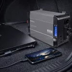 Qoltec Przetwornica napięcia Pure Sine Wave | 12V na 230V | 3000/6000W | LCD | USB | USB-C | Kompatybilna z LiFePO4 GEL AGM