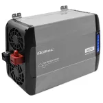 Qoltec Przetwornica napięcia Pure Sine Wave | 12V na 230V | 3000/6000W | LCD | USB | USB-C | Kompatybilna z LiFePO4 GEL AGM
