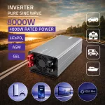 Qoltec Przetwornica napięcia Pure Sine Wave | 12V na 230V | 4000/8000W | USB | Kompatybilna z LiFePO4 GEL AGM