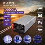 Qoltec Przetwornica napięcia Pure Sine Wave | 24V na 230V | 5000/10000W | LCD | USB | Kompatybilna z LiFePO4 GEL AGM