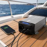 Qoltec Przetwornica napięcia Pure Sine Wave | 12V na 230V | 1000/2000W | UPS BYPASS | LCD | USB | USB-C | Kompatybilna z LiFePO4 GEL AGM