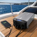 Qoltec Przetwornica napięcia Pure Sine Wave | 12V na 230V | 3000/6000W | UPS BYPASS | LCD | USB | USB-C | Kompatybilna z LiFePO4 GEL AGM