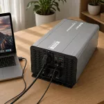 Qoltec Przetwornica napięcia Pure Sine Wave | 12V na 230V | 4000/8000W | UPS BYPASS | USB | Kompatybilna z LiFePO4 GEL AGM