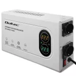 Qoltec Automatyczny Stabilizator napięcia AVR 2000VA | 1200W | Compact | Toroidalny transformator 