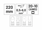 AWTOOLS SZCZYPCE DO ZACISKANIA KONEKTORÓW IZOLOWANYCH 220mm 0.5-6.0mm²
