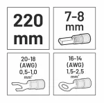 AWTOOLS SZCZYPCE DO ZACISKANIA TULEJEK CIENKOŚCIENNYCH 210mm 4-16mm²