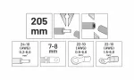 AWTOOLS WIELOFUNKCYJNE SZCZYPCE DO ŚCIĄGANIA IZOLACJI 205mm